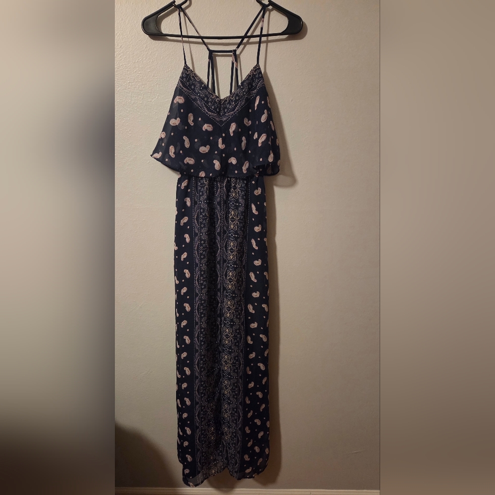Like NEW Princess Vera Wang Navy and Pink Maxi Dress